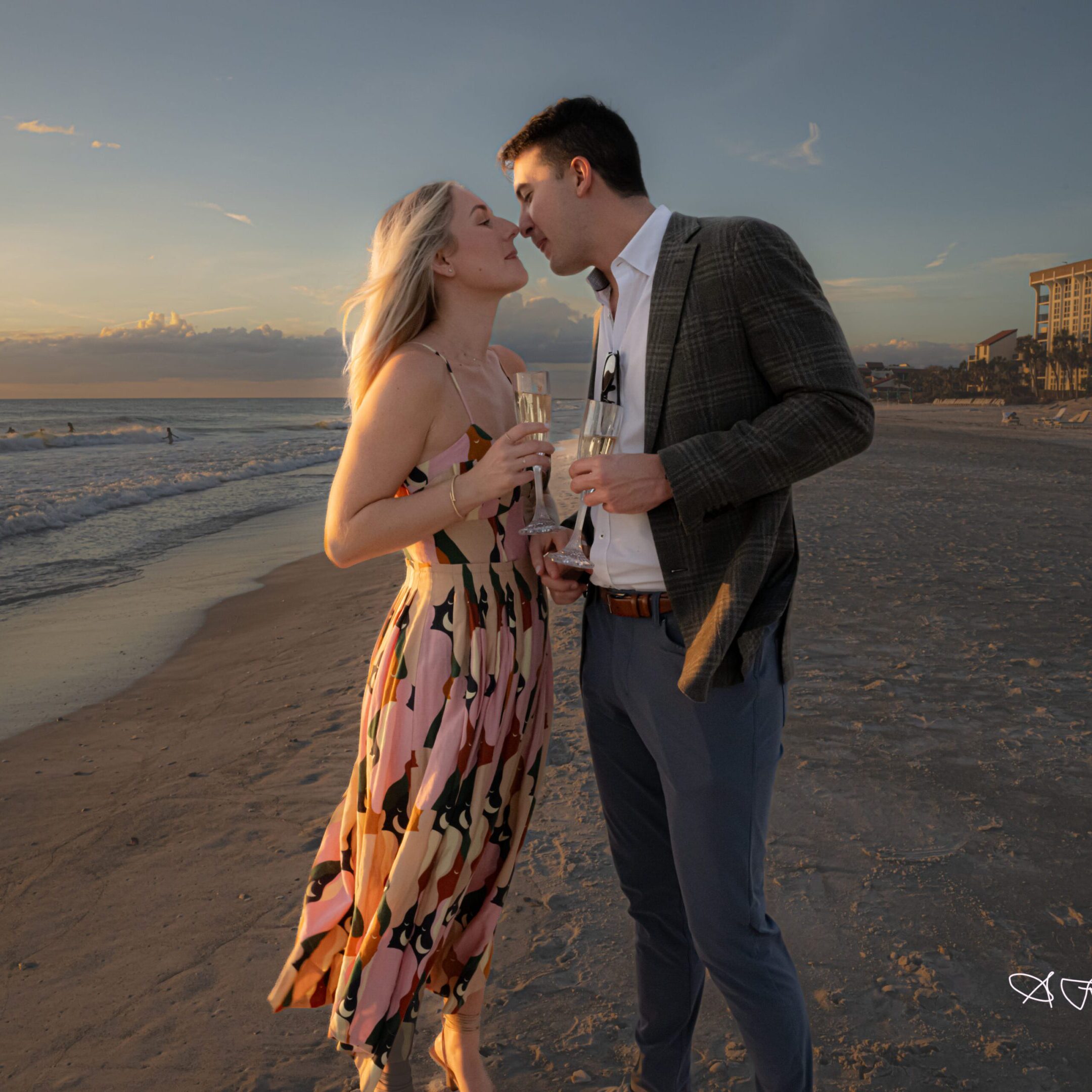 Surprise Proposal on the beach at the St Regis on Longboat Key, FL